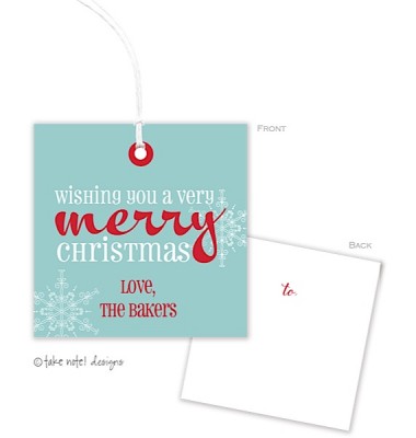 Christmas Gift Tags, Merry, Take Note Designs